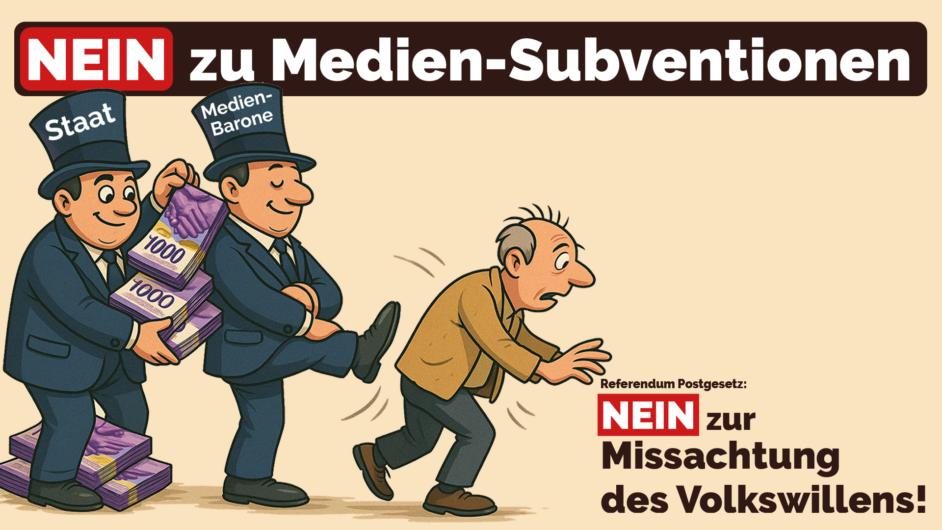 Referendum Postgesetz: Nein zur Subventions-Zwängerei